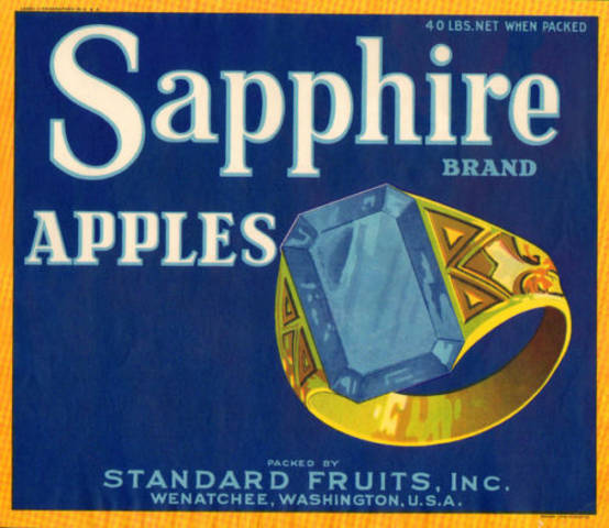 Sapphire Fruit Crate Label
