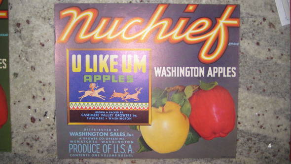 Nuchief U Like Em Fruit Crate Label