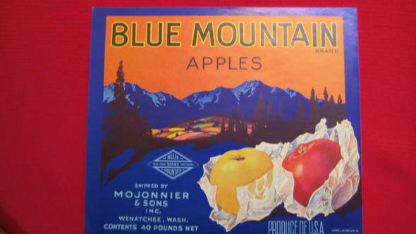 Blue Mountain Fruit Crate Label
