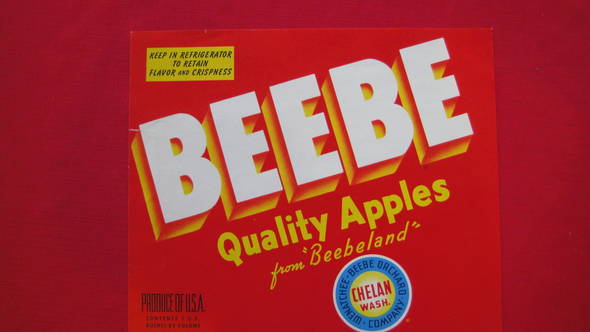 Beebe Red Fruit Crate Label