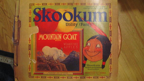 Skookum Mountain Goat  Fruit Crate Label