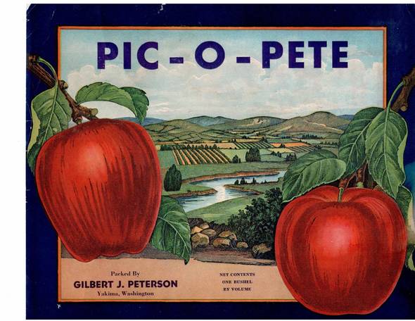 Pic-O-Pete Fruit Crate Label