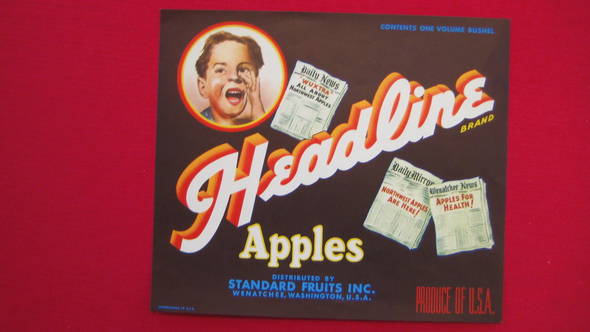 Headline Fruit Crate Label