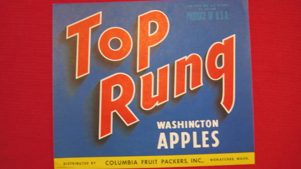 Top Rung Fruit Crate Label