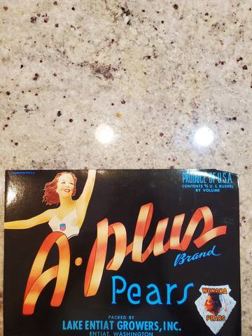 A Plus Fruit Crate Label