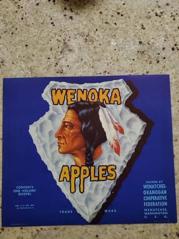 Wenoka Fruit Crate Label