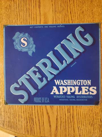 Sterling Wen Yak No Litho Fruit Crate Label