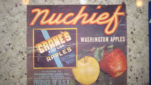Nuchief Crane Insert Fruit Crate Label