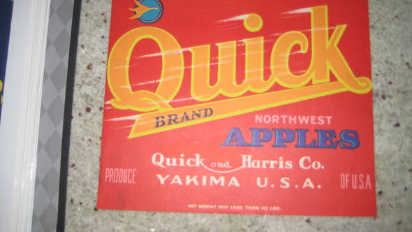 Quick Red Fruit Crate Label