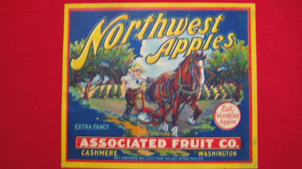 Northwest Apples Fruit Crate Label