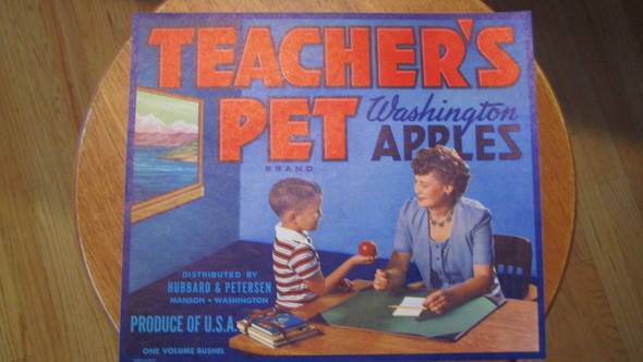 Teacher's Pet Fruit Crate Label