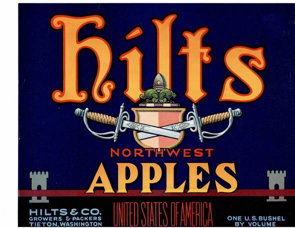 Hilts Fruit Crate Label