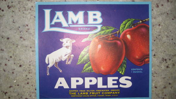 Lamb Fruit Crate Label