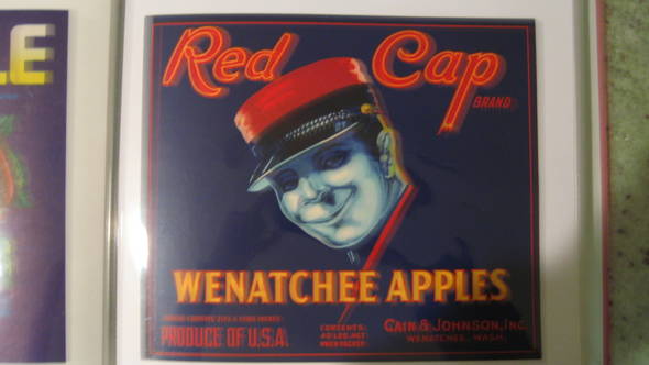 Red Cap Fruit Crate Label