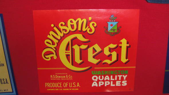 Denison's Crest Fruit Crate Label