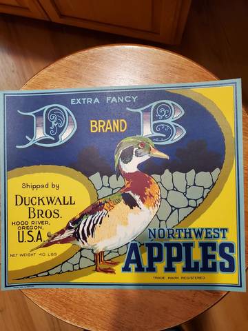 DB Blue Inc Fruit Crate Label