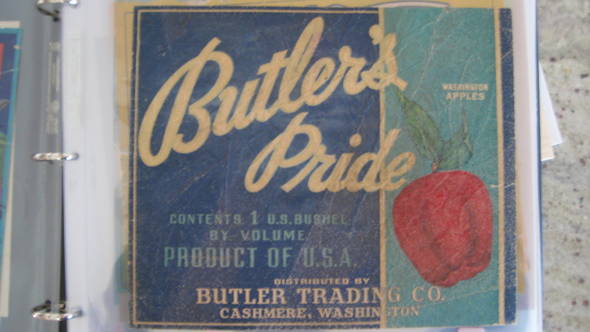 Butler's Pride Cashmere Fruit Crate Label