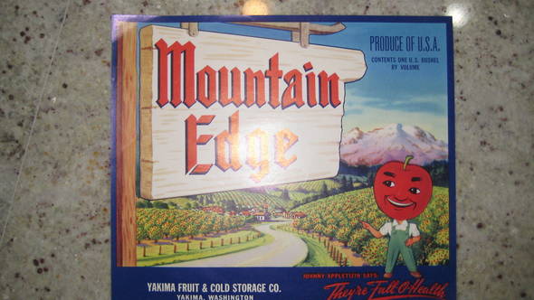 Mountain Edge Fruit Crate Label