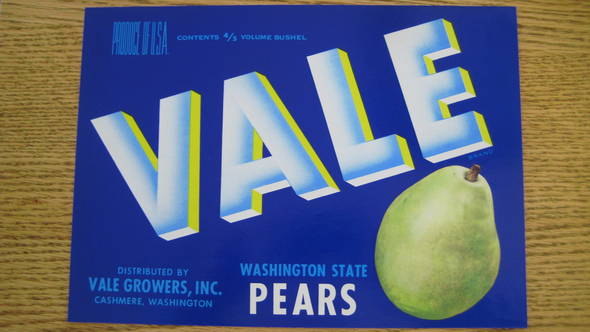 Vale Fruit Crate Label