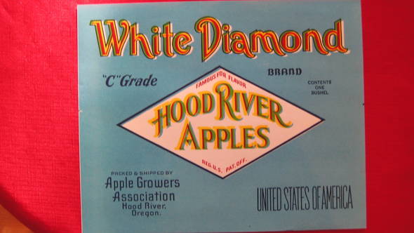 White Diamond Fruit Crate Label