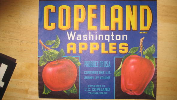 Copeland Fruit Crate Label