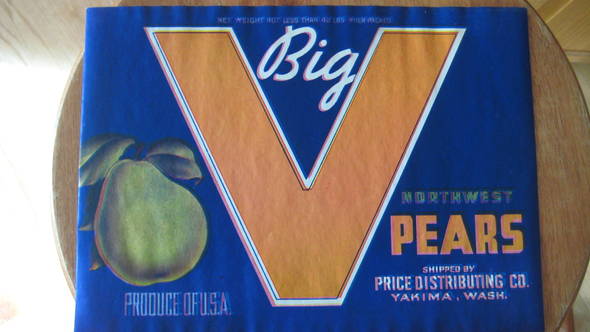 Big V Fruit Crate Label