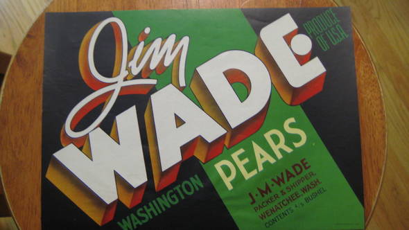 Jim Wade Fruit Crate Label