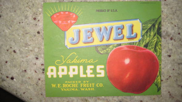 Jewel 1/2 bushel Fruit Crate Label