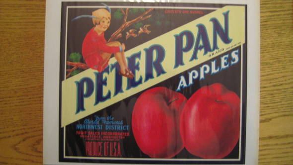 Peter Pan Wenatchee Fruit Crate Label