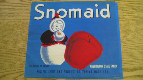 Snomaid Fancy Newer Fruit Crate Label