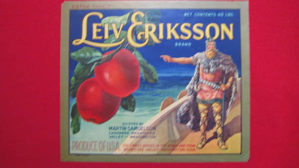 Leiv Eriksson Fruit Crate Label