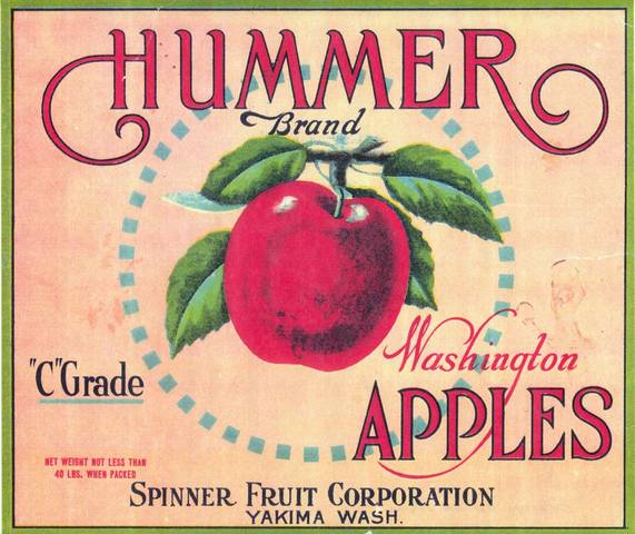Hummer Fruit Crate Label