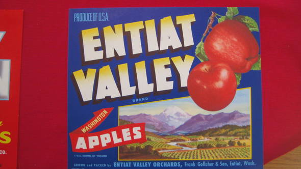 Entiat Valley Fruit Crate Label