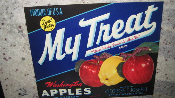 My Treat Fruit Crate Label