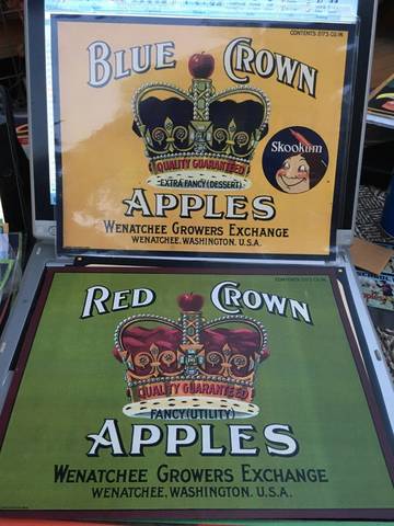Blue Crown Fruit Crate Label