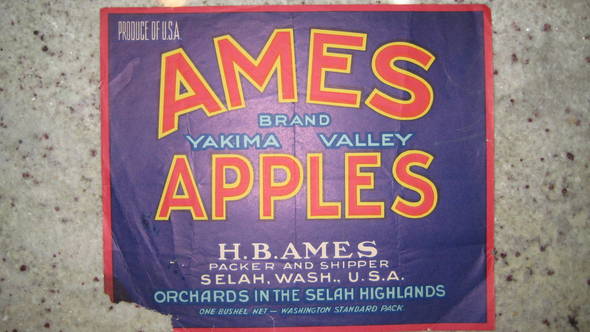 Ames Fruit Crate Label
