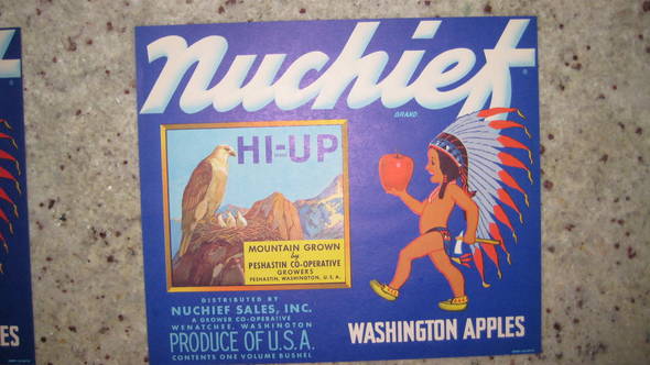 Nuchief Hi Up Fruit Crate Label