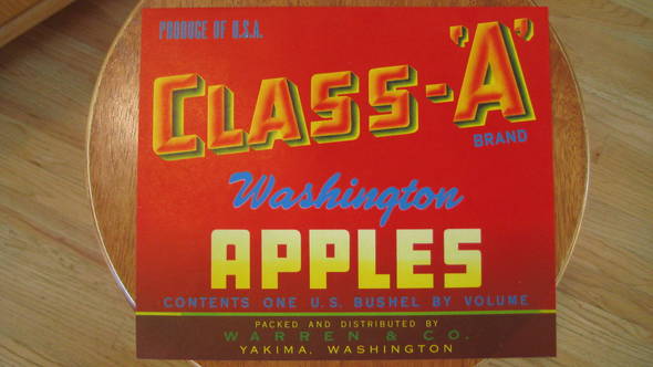 Class A Red Fruit Crate Label