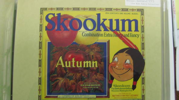 Skookum Autumn Fruit Crate Label