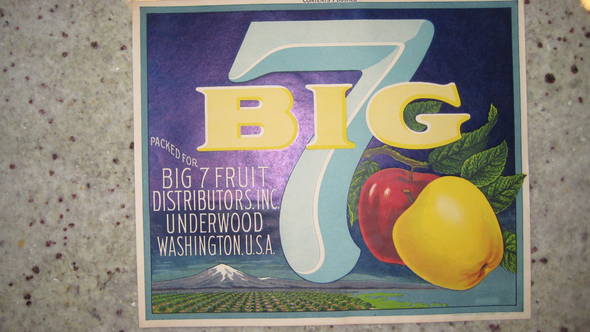 Big 7 Fruit Fruit Crate Label