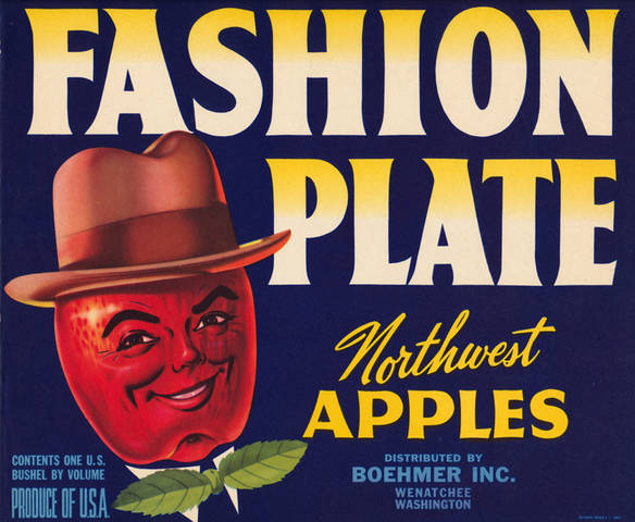 Fashion Plate Fruit Crate Label