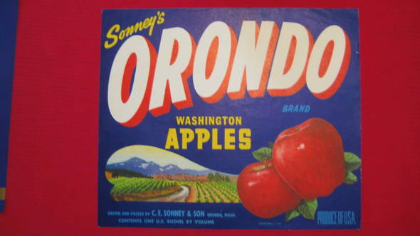 Orondo Fruit Crate Label