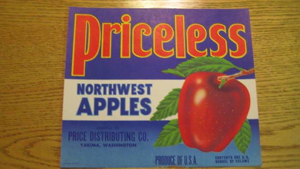 Priceless Fruit Crate Label