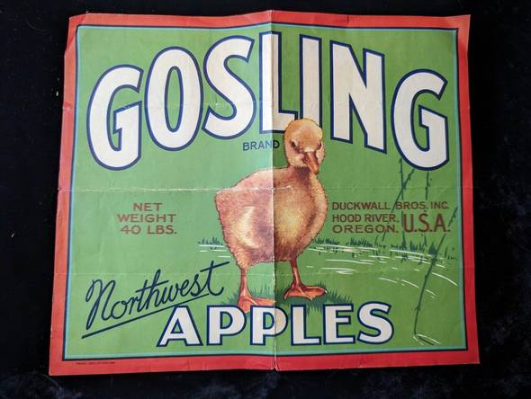 Gosling Green Fruit Crate Label