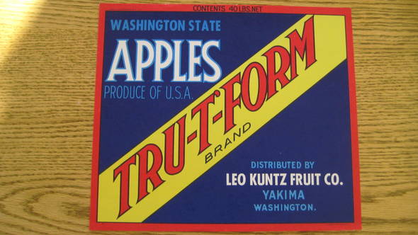 Tru-T-Form Fruit Crate Label