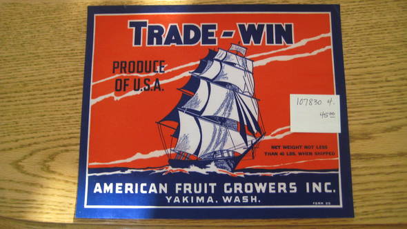 Trade Win Fruit Crate Label