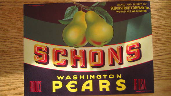 Schons Fruit Crate Label