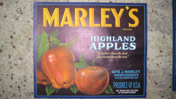 Marleys Geo J. Marley Fruit Crate Label