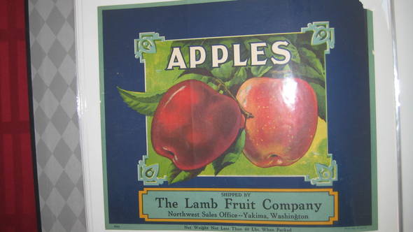 Apples Lamb Fruit Crate Label