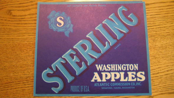 Sterling Atlantic S-T Fruit Crate Label